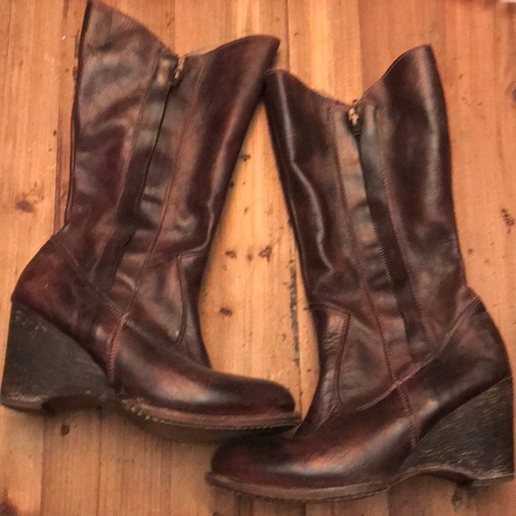 Wedge heel Bed Stu leather boot - Picture 1 of 4